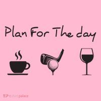 Plan For The Day Coffee Golf Wine Coaster thumb 2