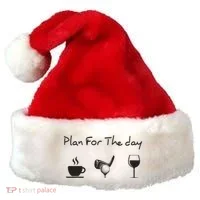 Plan For The Day Coffee Golf Wine Santa Hat thumb 0