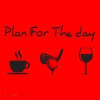 Plan For The Day Coffee Golf Wine Santa Hat thumb 1