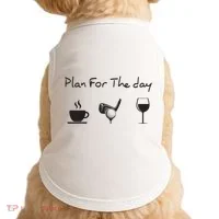 Plan For The Day Coffee Golf Wine Doggie Tank thumb 0