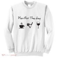 Plan For The Day Coffee Golf Wine Sweatshirt thumb 0