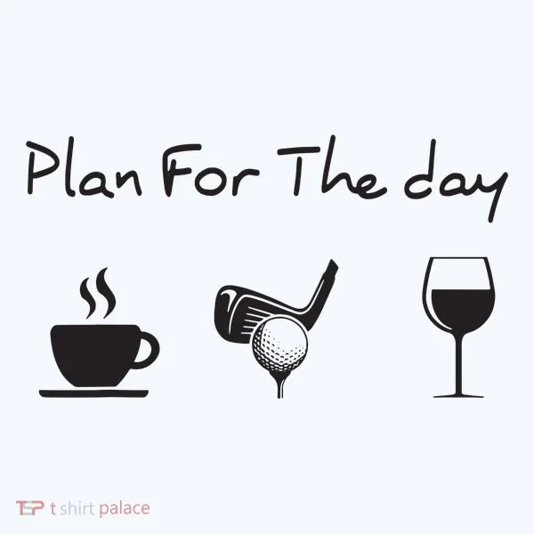 Plan For The Day Coffee Golf Wine Bucket Hat
