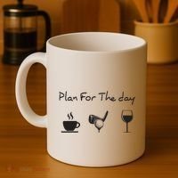 Plan For The Day Coffee Golf Wine Coffee Mug thumb 4