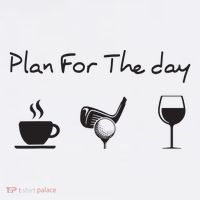 Plan For The Day Coffee Golf Wine Women's Hoodie thumb 2