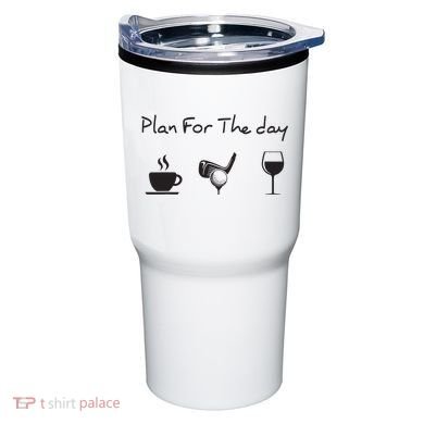 Plan For The Day Coffee Golf Wine Tumbler
