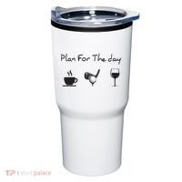 Plan For The Day Coffee Golf Wine Tumbler thumb 0