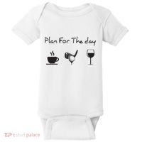 Plan For The Day Coffee Golf Wine Baby Bodysuit thumb 0