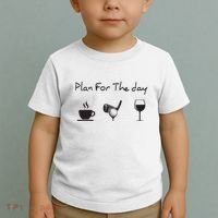 Plan For The Day Coffee Golf Wine Toddler T-Shirt thumb 2