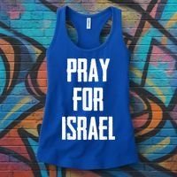 Pray For The Peace Of Jerusalem & Pray For Israel Pro Jewish Women's Tank Top thumb 3