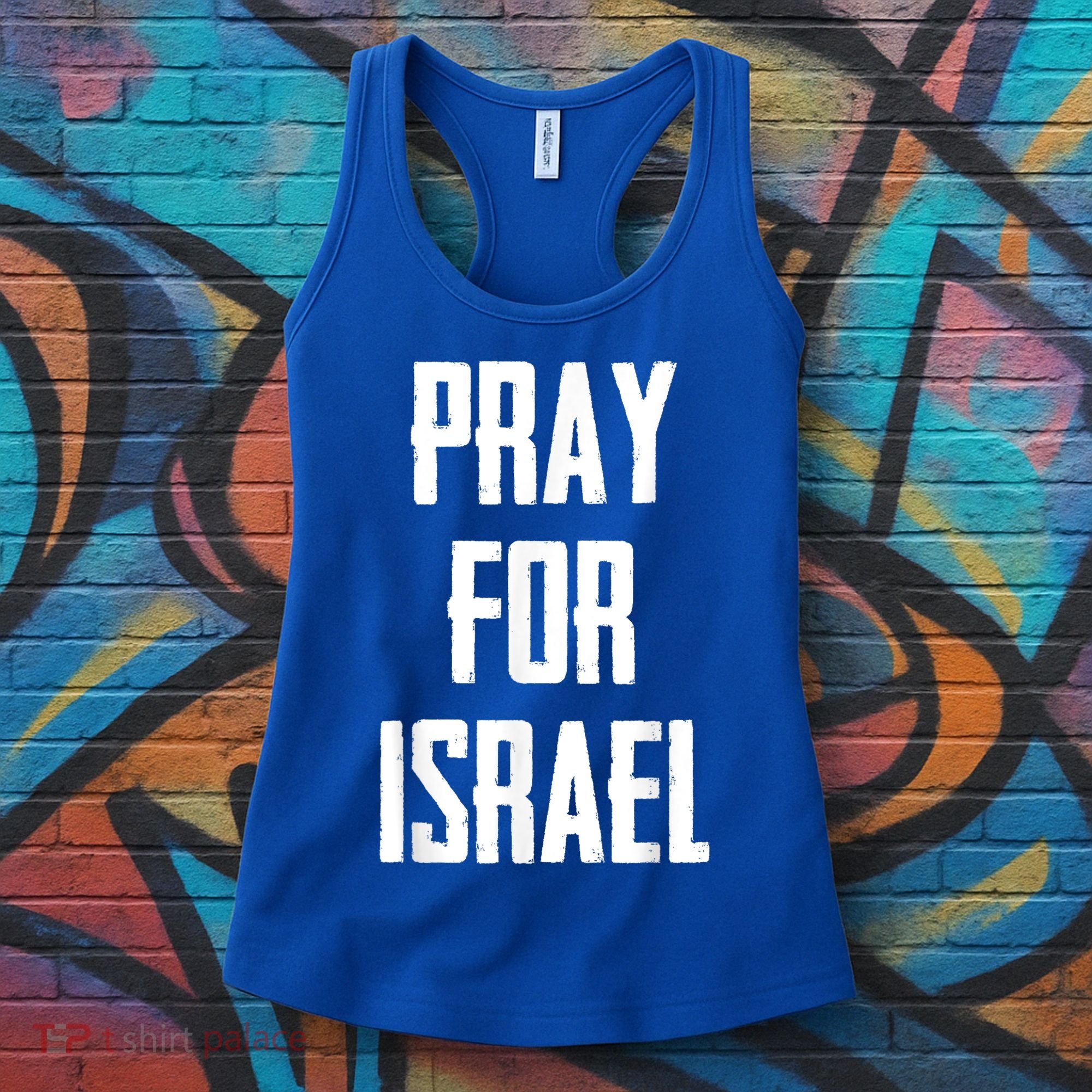Pray For The Peace Of Jerusalem & Pray For Israel Pro Jewish Women's Tank Top