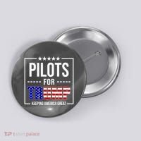 Pilots For Trump Keeping America First Button thumb 0
