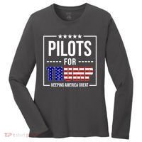 Pilots For Trump Keeping America First Women's Long Sleeve Shirt thumb 0
