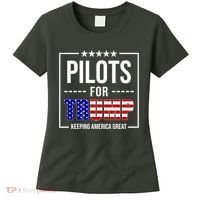 Pilots For Trump Keeping America First Women's T-Shirt thumb 0