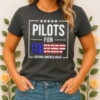 Pilots For Trump Keeping America First Women's T-Shirt thumb 2