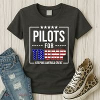 Pilots For Trump Keeping America First Women's T-Shirt thumb 3