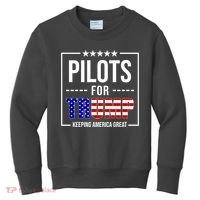 Pilots For Trump Keeping America First Kids Sweatshirt thumb 0