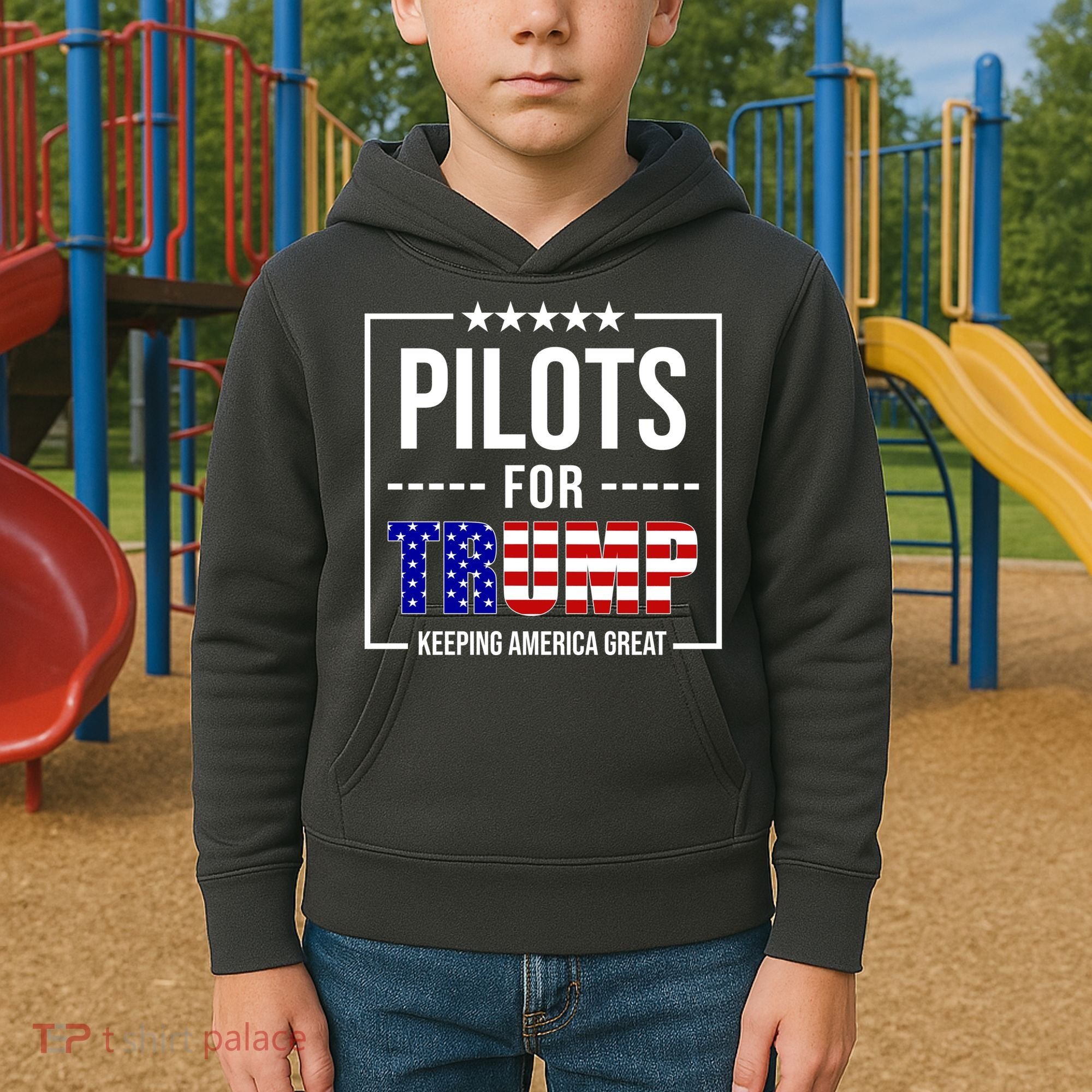 Pilots For Trump Keeping America First Kids Hoodie