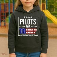 Pilots For Trump Keeping America First Kids Hoodie thumb 3