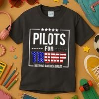 Pilots For Trump Keeping America First Kids T-Shirt thumb 3
