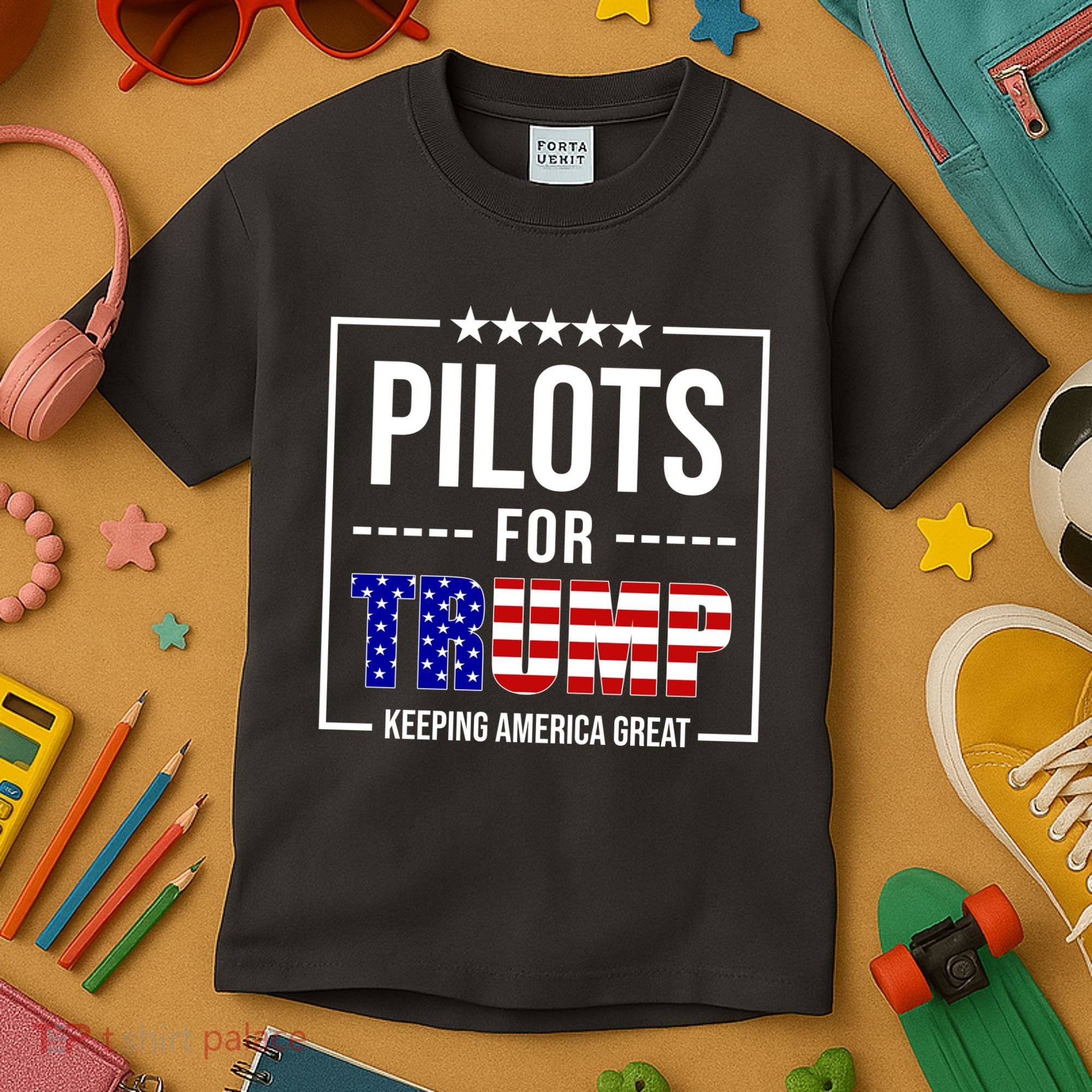 Pilots For Trump Keeping America First Kids T-Shirt