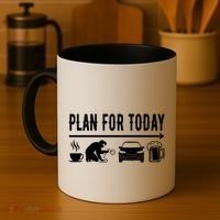 Plan For Today Coffee Welding Cars Beer Coffee Mug thumb 4
