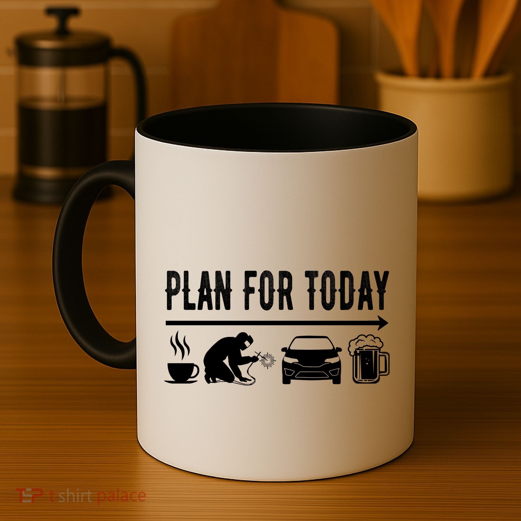 Plan For Today Coffee Welding Cars Beer Coffee Mug