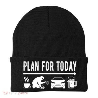 Plan For Today Coffee Welding Cars Beer Beanie