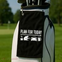 Plan For Today Coffee Welding Cars Beer Golf Towel thumb 2