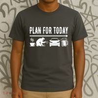 Plan For Today Coffee Welding Cars Beer T-Shirt thumb 3