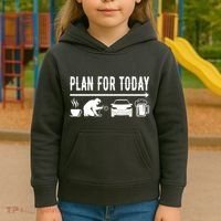 Plan For Today Coffee Welding Cars Beer Kids Hoodie thumb 3