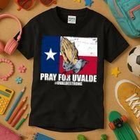 Pray For Uvalde Texas Strong Kids T-Shirt thumb 3
