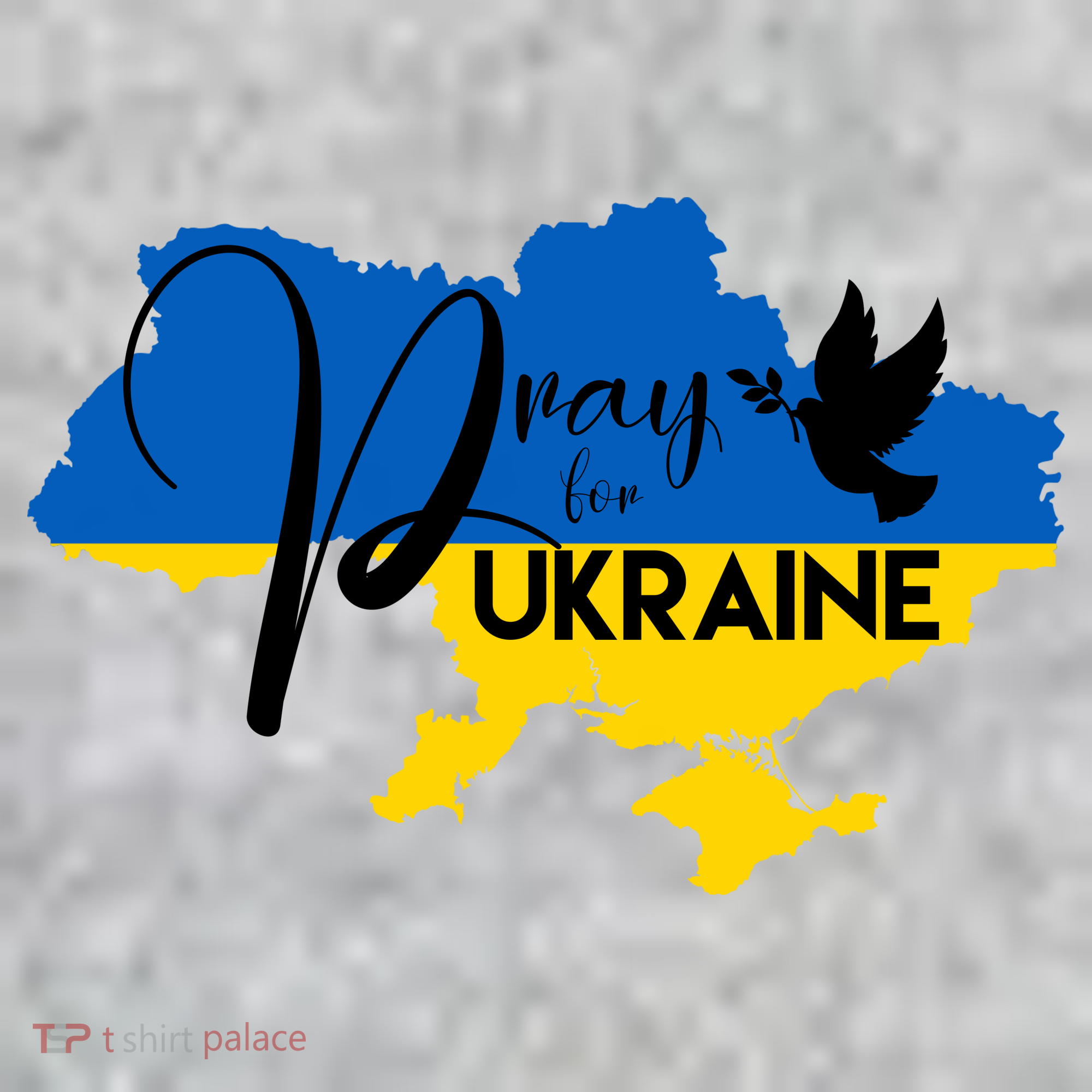 Pray For Ukraine Dove The Baniff Cuffed Pom Beanie