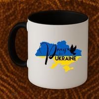 Pray For Ukraine Dove Coffee Mug thumb 2