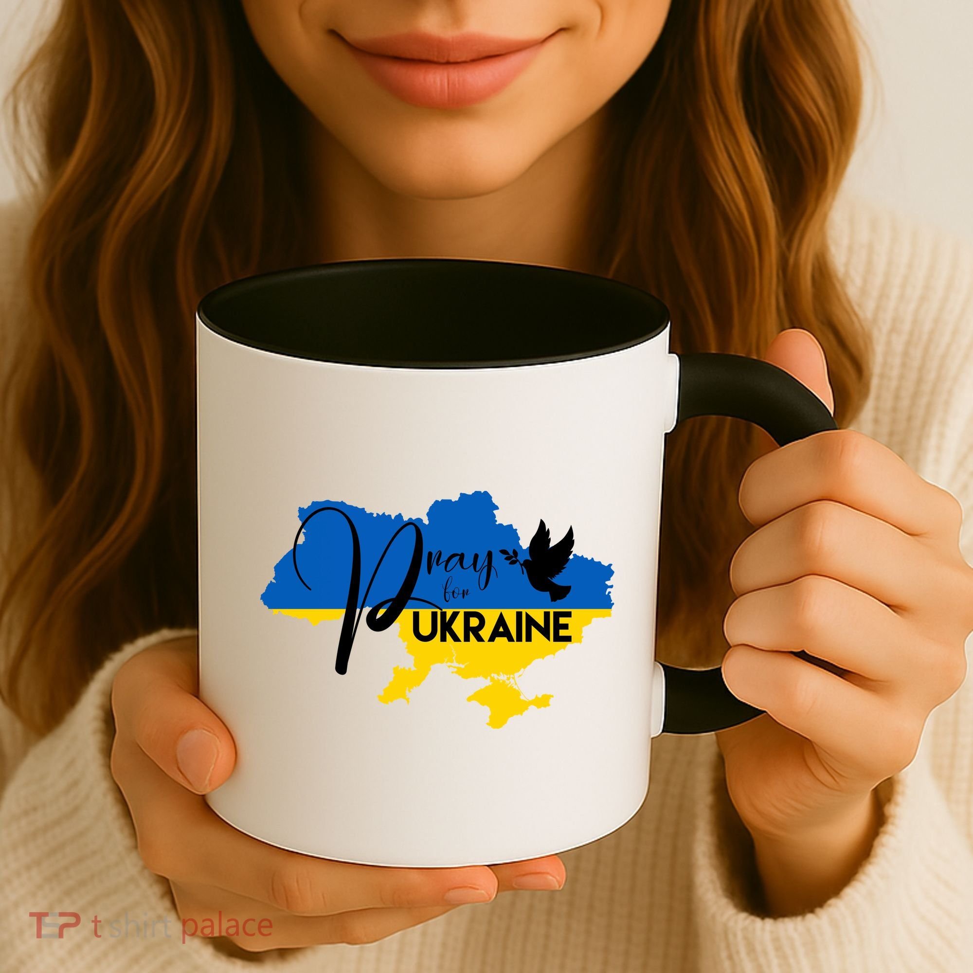 Pray For Ukraine Dove Coffee Mug