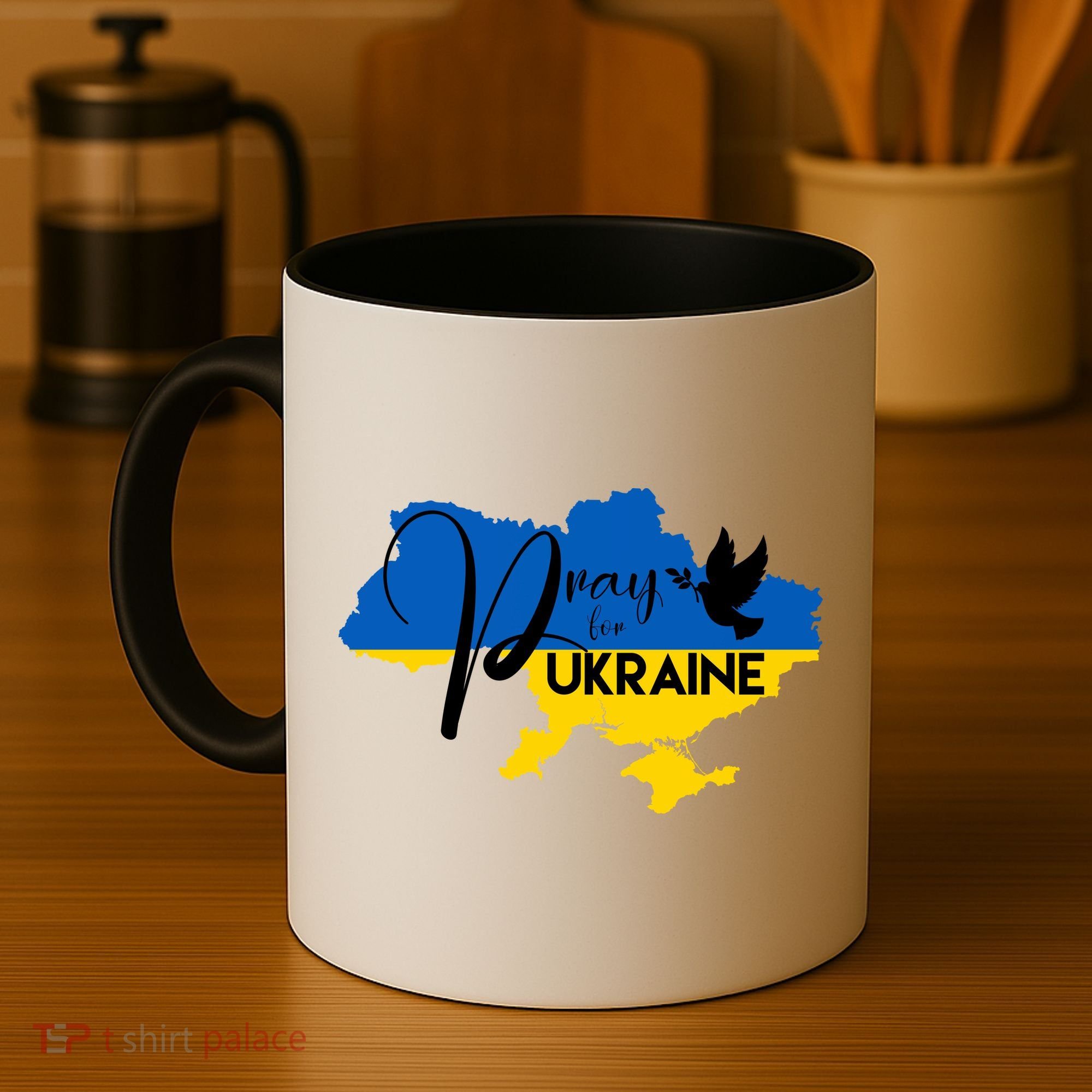 Pray For Ukraine Dove Coffee Mug