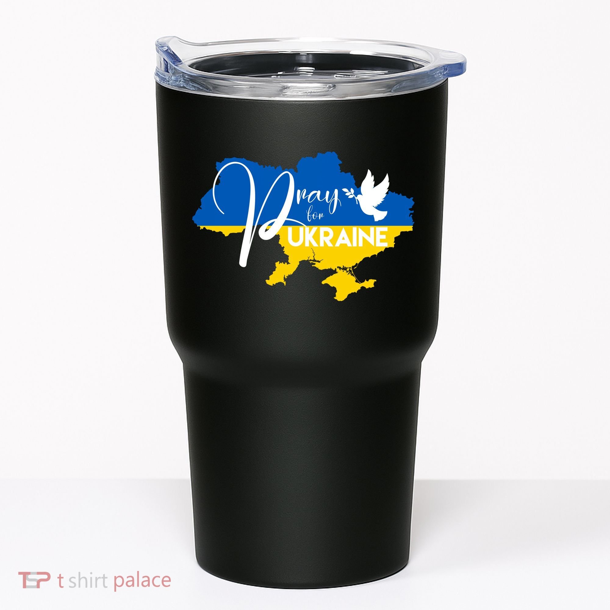 Pray For Ukraine Dove Tumbler