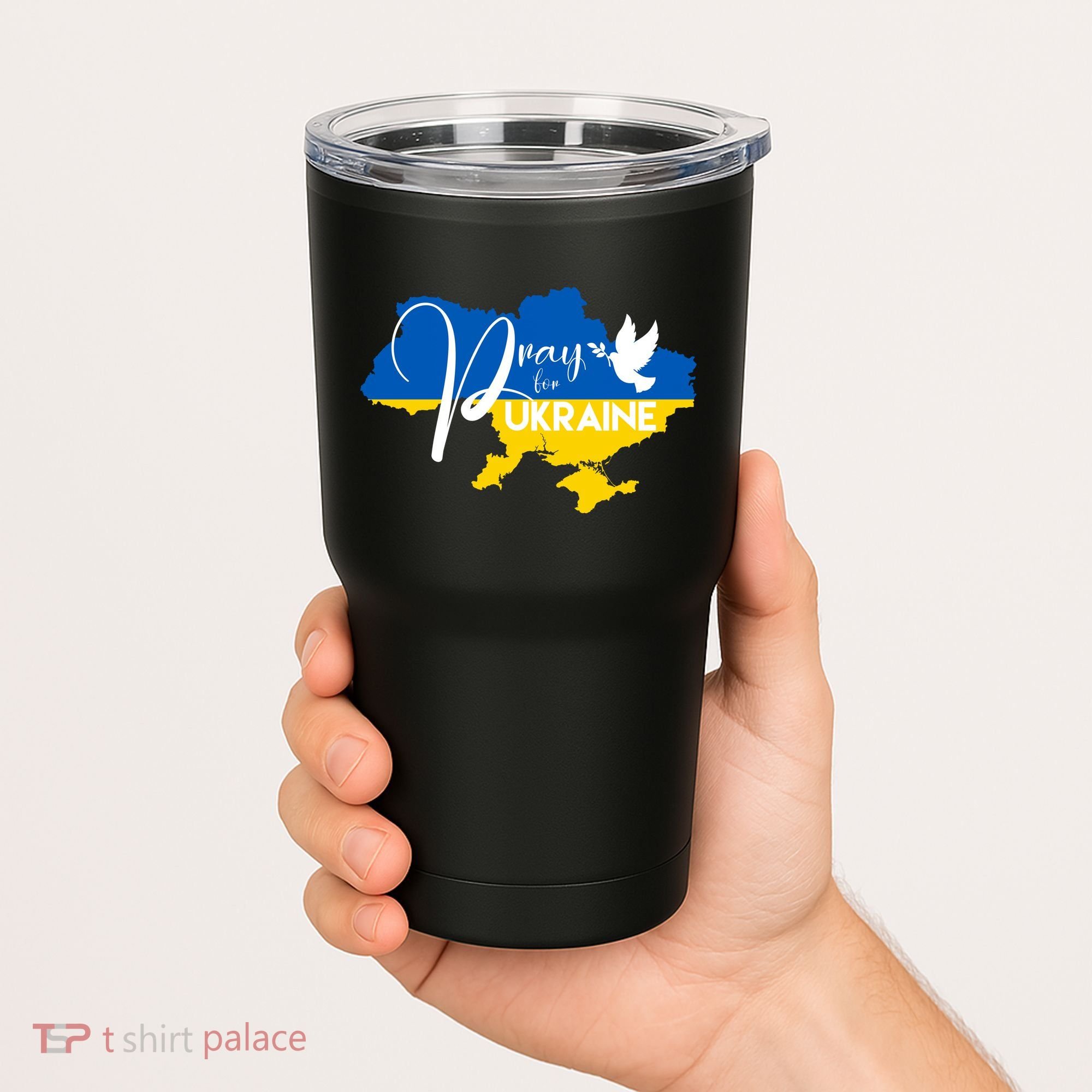 Pray For Ukraine Dove Tumbler