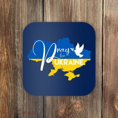 Pray For Ukraine Dove Coaster