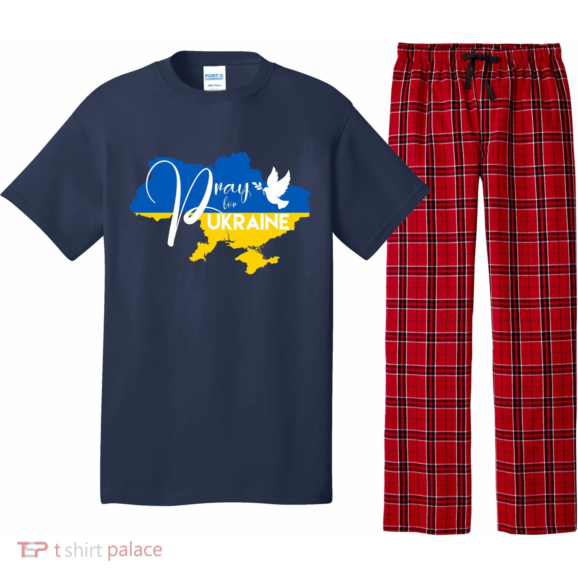 Pray For Ukraine Dove Pajama Set