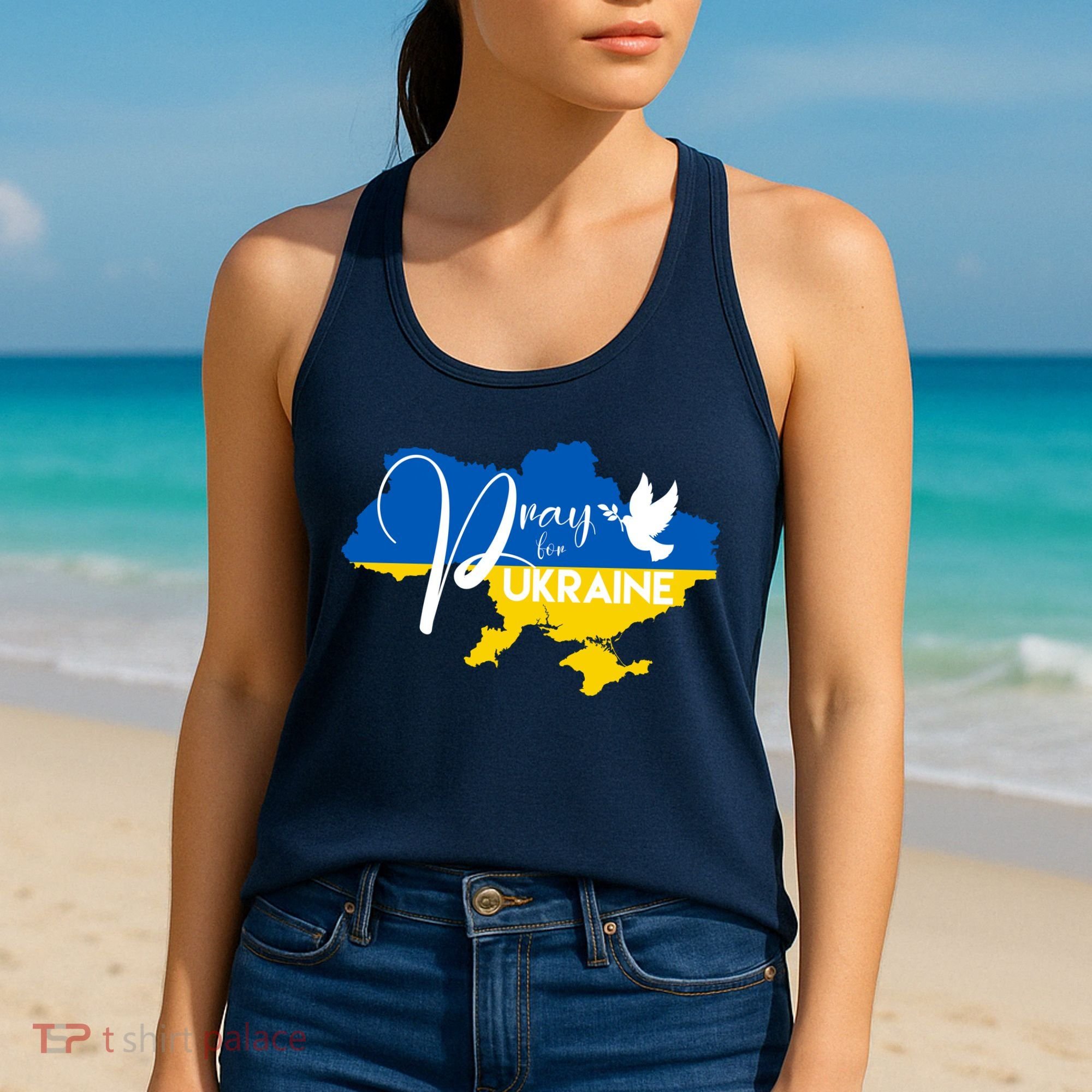 Pray For Ukraine Dove Women's Tank Top