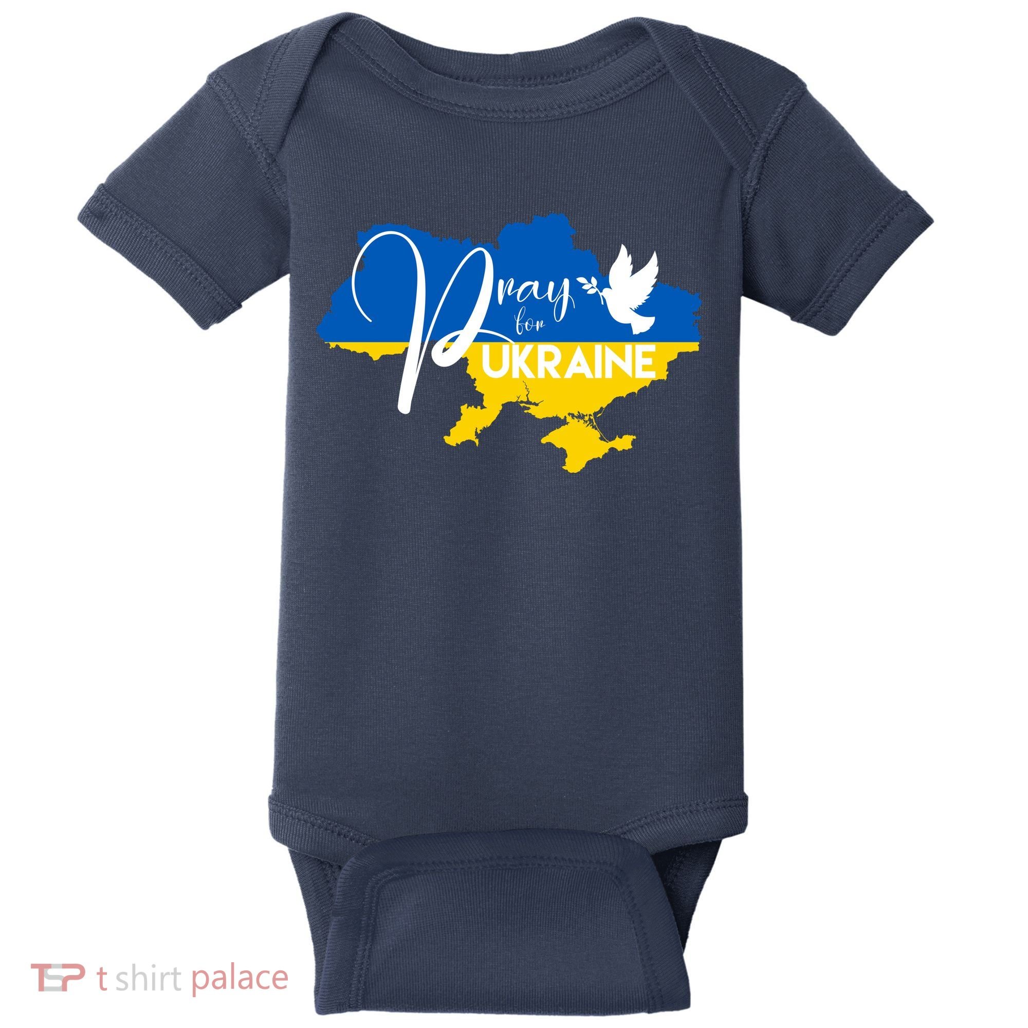 Pray For Ukraine Dove Baby Bodysuit