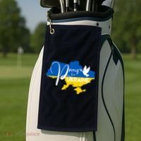 Pray For Ukraine Dove Golf Towel thumb 2