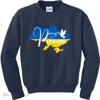Pray For Ukraine Dove Kids Sweatshirt thumb 0