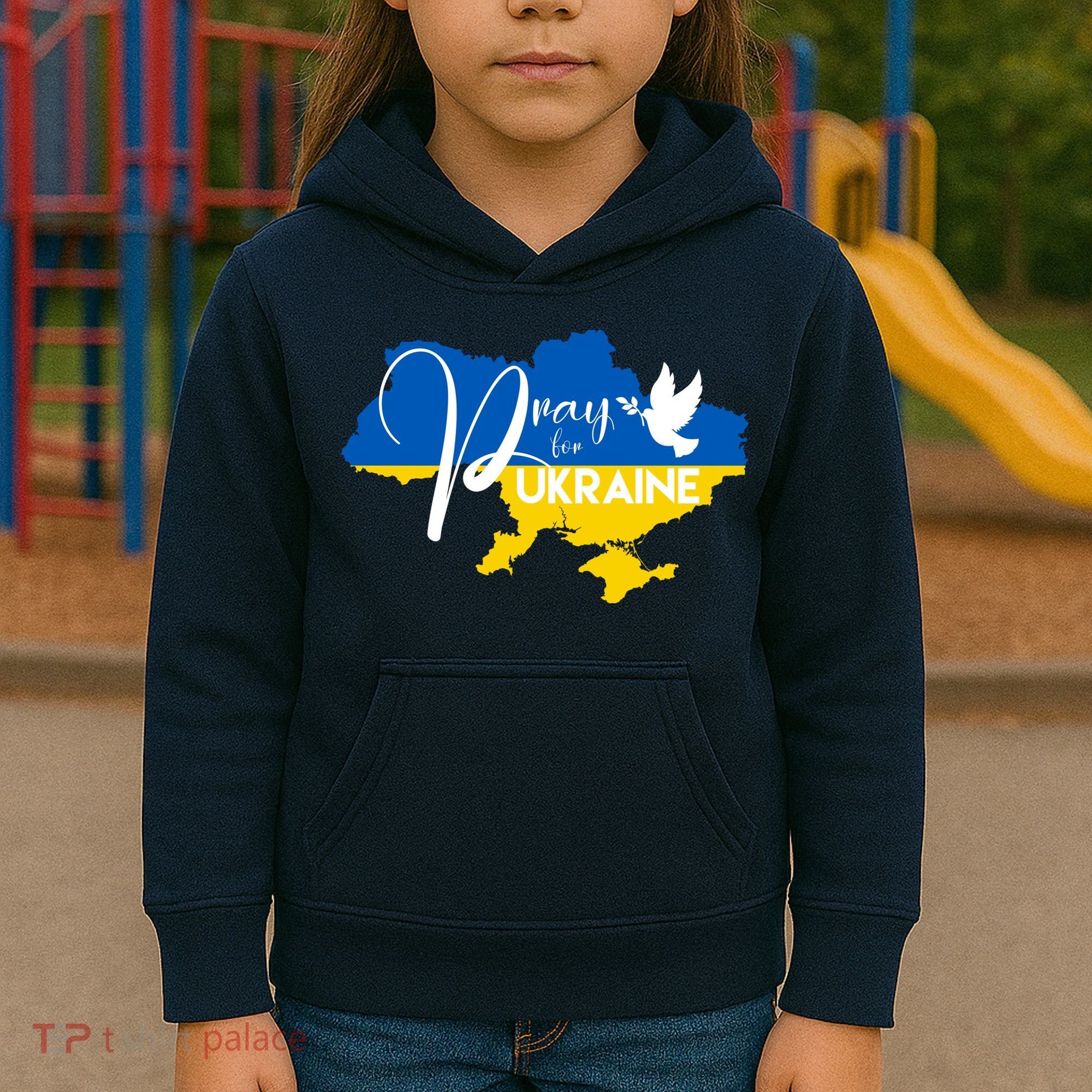 Pray For Ukraine Dove Kids Hoodie