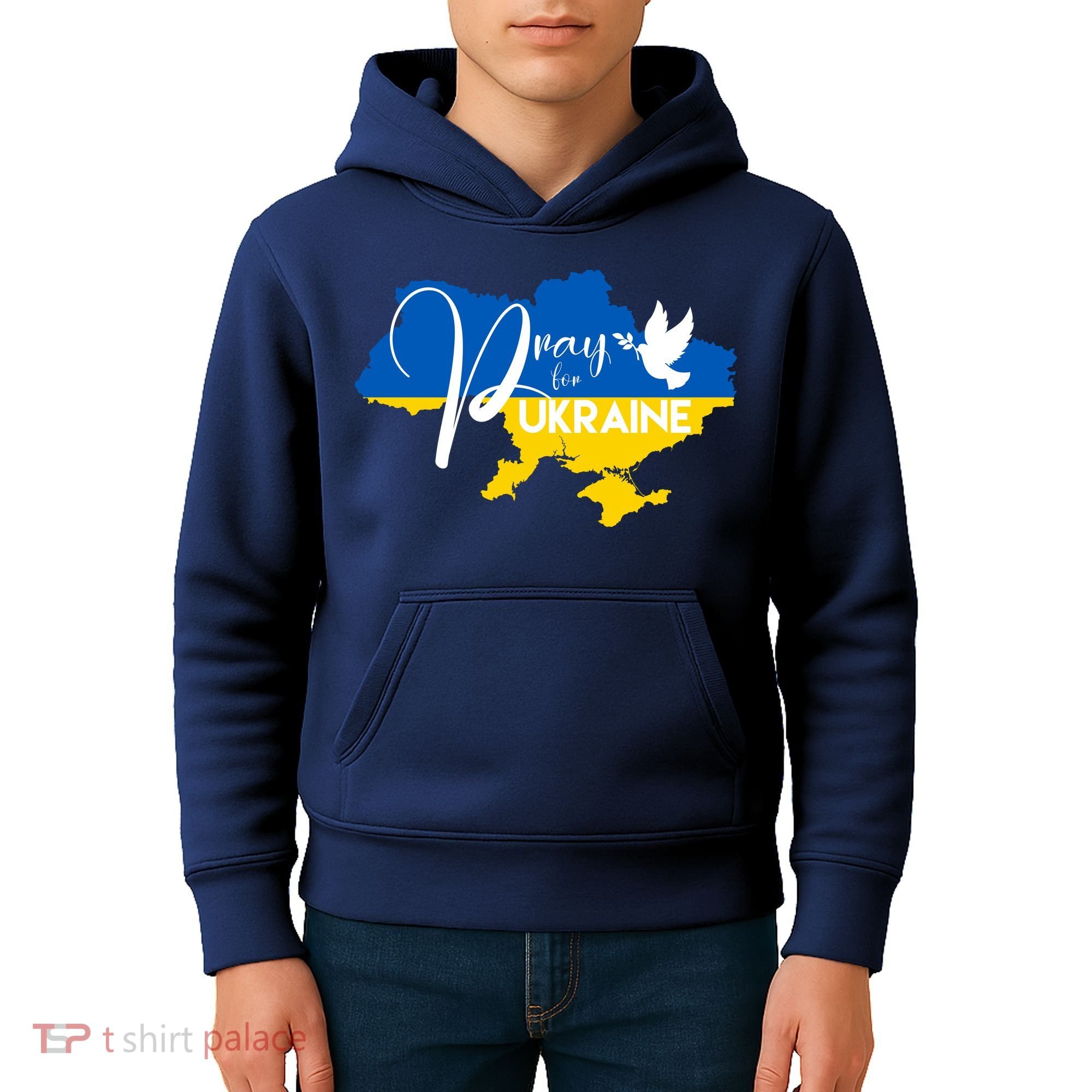 Pray For Ukraine Dove Kids Hoodie