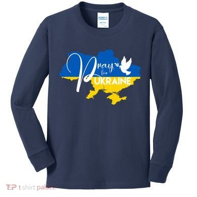 Pray For Ukraine Dove Kids Long Sleeve Shirt