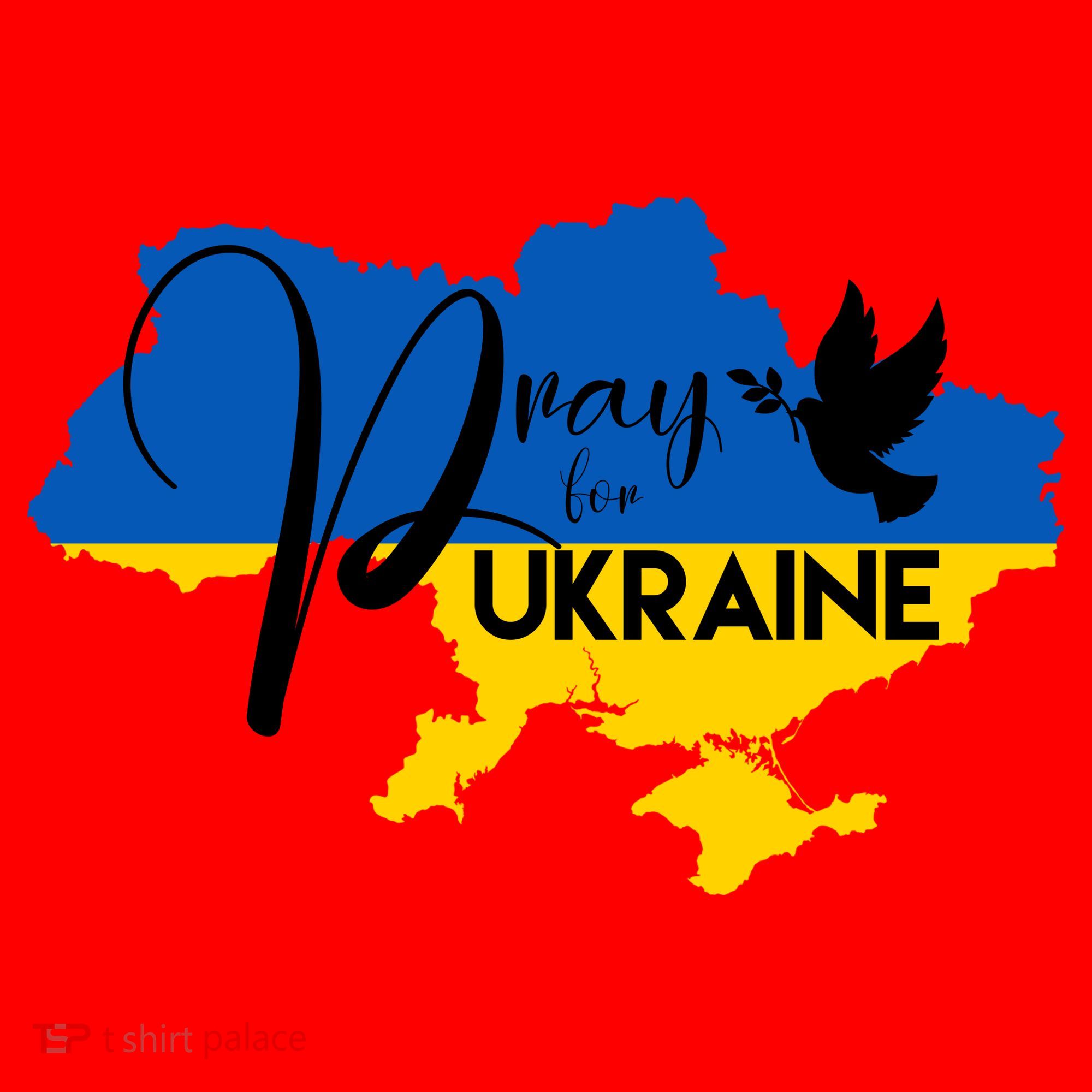 Pray For Ukraine Dove Santa Hat
