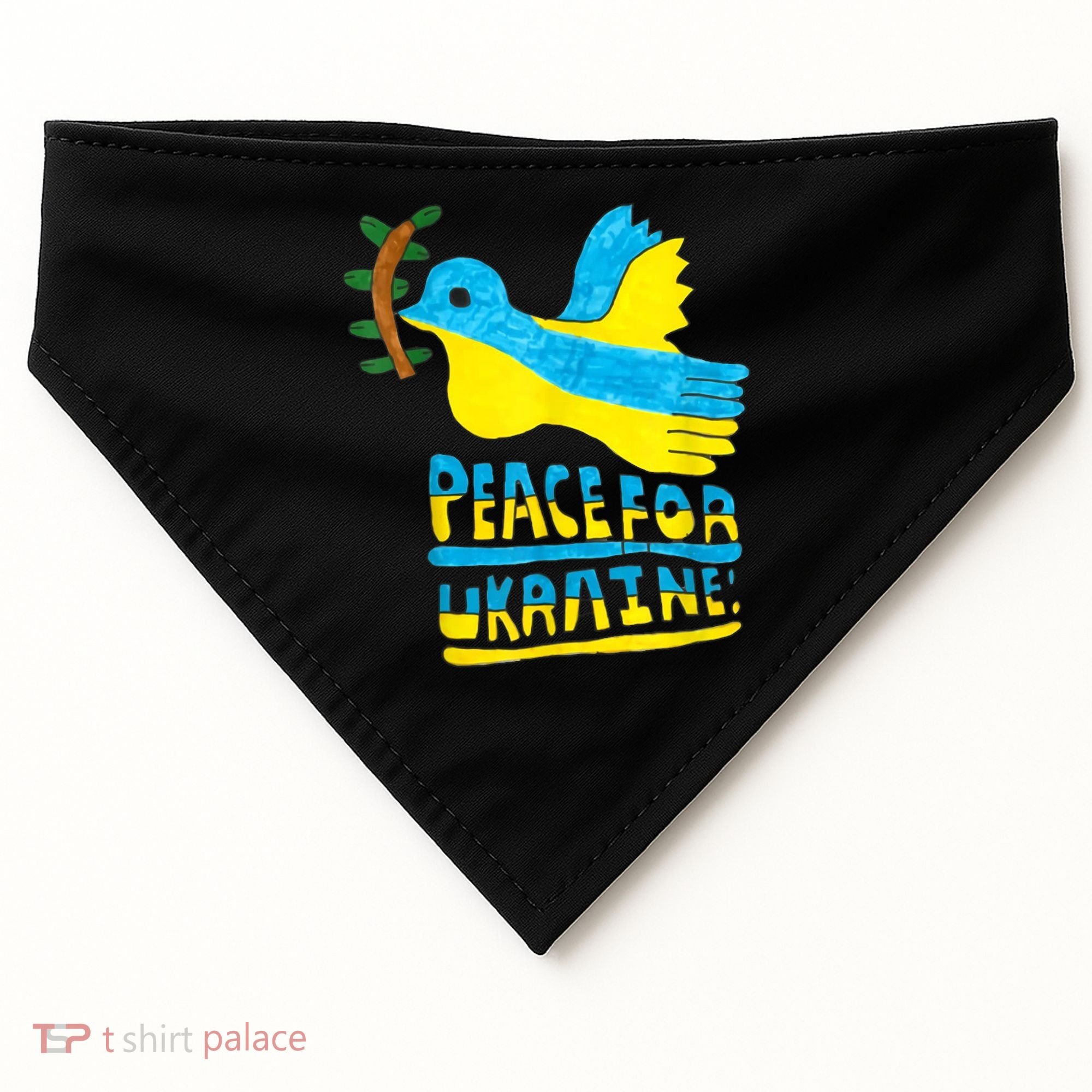 Peace For Ukraine Bird USA-Made Doggie Bandana