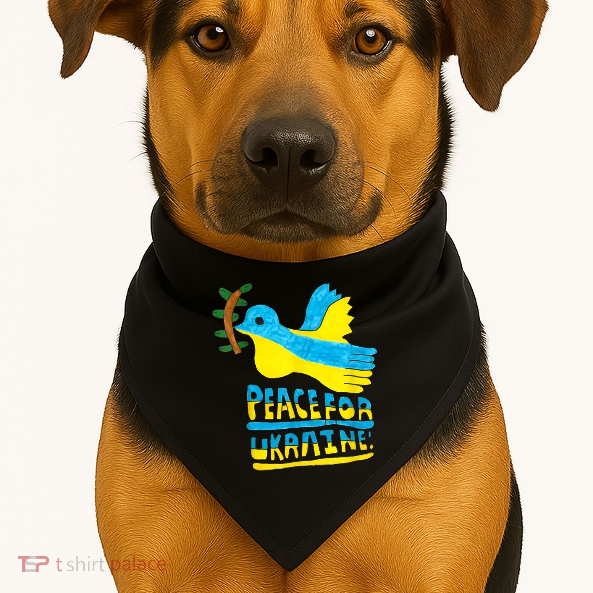 Peace For Ukraine Bird USA-Made Doggie Bandana