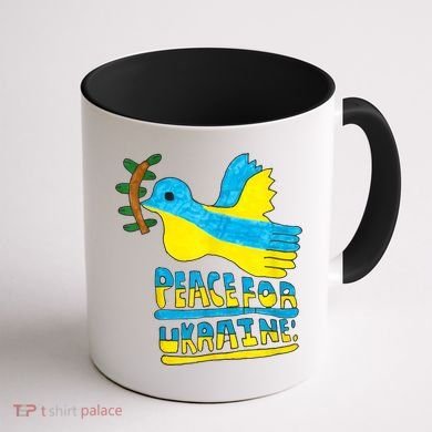Peace For Ukraine Bird Coffee Mug back